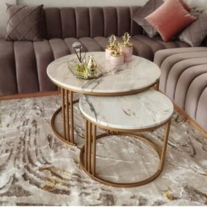 Luxe Marble Coffee Table Set